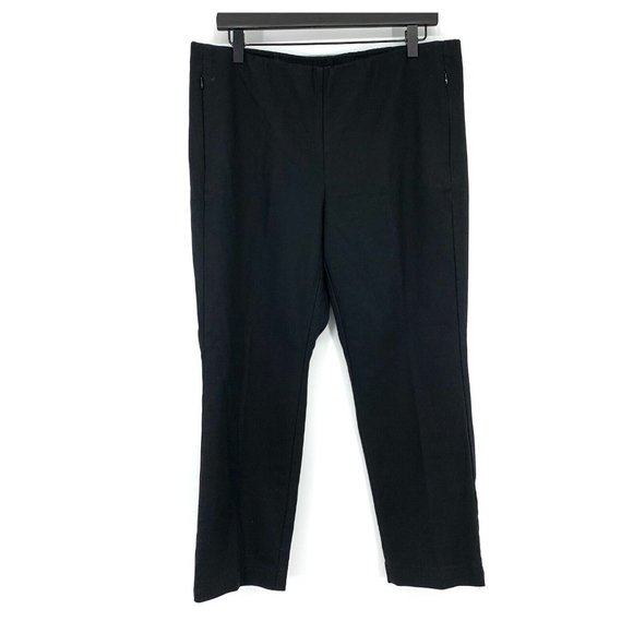 J.Jill Pants Wearever Smooth Fit Black Ponte Knit Slim Leg Pull On - Picture 1 of 10